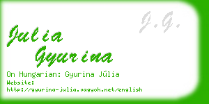 julia gyurina business card