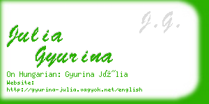 julia gyurina business card
